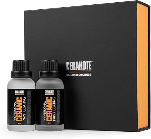 Cerakote® Professional Ceramic Paint Coating for Cars – High-Gloss Professional-Grade Paint Protection Kit, Ultra-Hydrophobic, UV & Chemical Resistant, Easy Application, 500 Wash Longevity, (2) 30ml Bottles