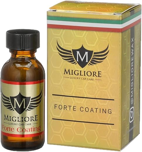 Migliore Forte Coating: 9H High Strength Premium Graphene Coating │5+ Years of Protection │ Apply After Car Wash Clay Bar Buffer Polisher │ Auto Marine Boat Motorcycle