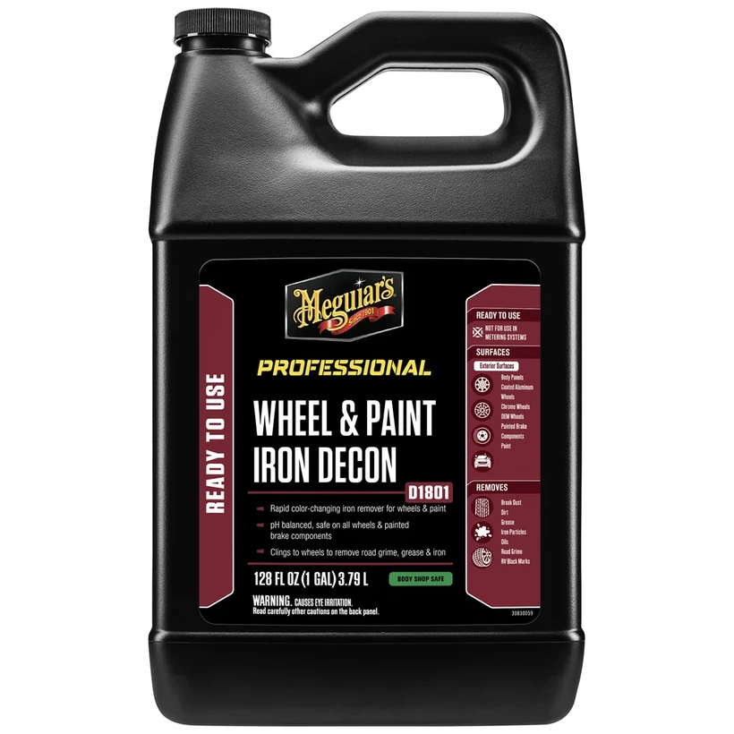 Meguiar’s Wheel & Paint Iron Decon D180101, 1 gallon bottle, front label.
