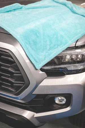 The Rag Company The Liquid8r Original, 25 × 36 in The Rag Company manufacturer reference showing Liquid8r 25 x 36 inch towel on a car; not project testing.