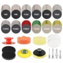 133 PCS Sanding Disc Drill Polishing Kit Sanding Attachment, 3 Inch Wet Dry Headlight Restoration Kit, Hook and Loop Sandpaper...