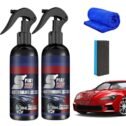 2Pcs Multi-Functional Coating Renewal Agent, 3 in 1 Ceramic Car Coating Spray, High Protection Quick Car Coating Spray Fast-Acting, Nanotechnology...