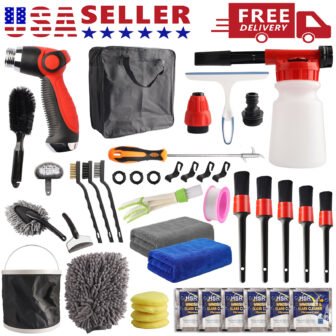 35Pcs Car Detailing Gun Tools Kit Vehicle Auto Engine Wheel Washing Cleaning...