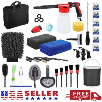 35Pcs Car Detailing Gun Tools Kit Vehicle Auto Engine Wheel Washing Cleaning...