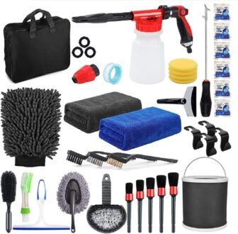 35Pcs Car Detailing Gun Tools Kit Vehicle Auto Engine Wheel Washing Cleaning...