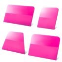 4 Pcs PPF Squeegee Soft Silicone Rubber Scraper, Anti Scratch TPU Coating Scraper for Car Vinyl Paint Protection Film Installation,...