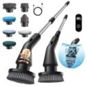 Electric Spin Scrubber, Cordless Cleaning Brush Scrubber for Home, IPX7 Waterproof Power Scrubber with 7 Brush Heads, 3 Adjustable Size...