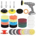 Headlight Restoration Kit,86pcs 3 Inch Drill Sanding Disc for Car with 1/4 Inch Shank Backing Hook and Loop,Wet Dry Sanding...