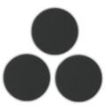 Venzo 6 Inch Black Polishing Buffing Pads, 3 Pcs 6.5" Front Side for 150mm Backing Plate, Polishing Sponge Pads for...